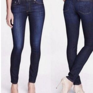 AG Adriano Goldschmied the Stilt Dark wash cigarette skinny jeans in age…